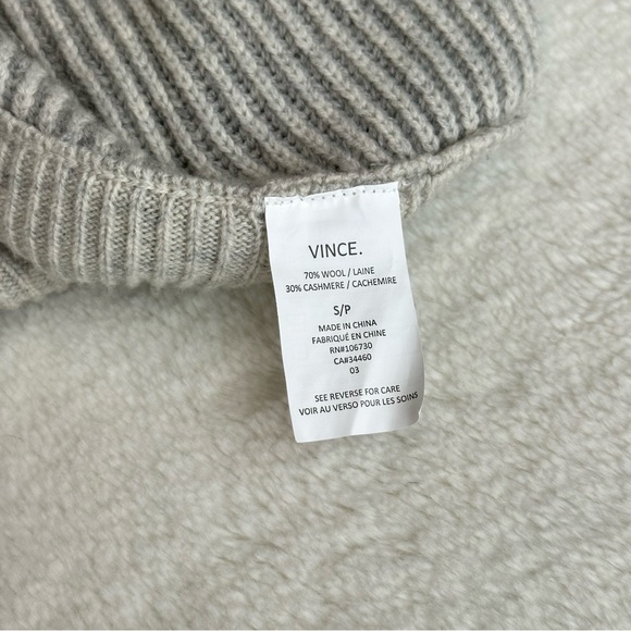 Vince Wool Cashmere Gray Open Front Ribbed Cardigan S - Picture 12 of 12
